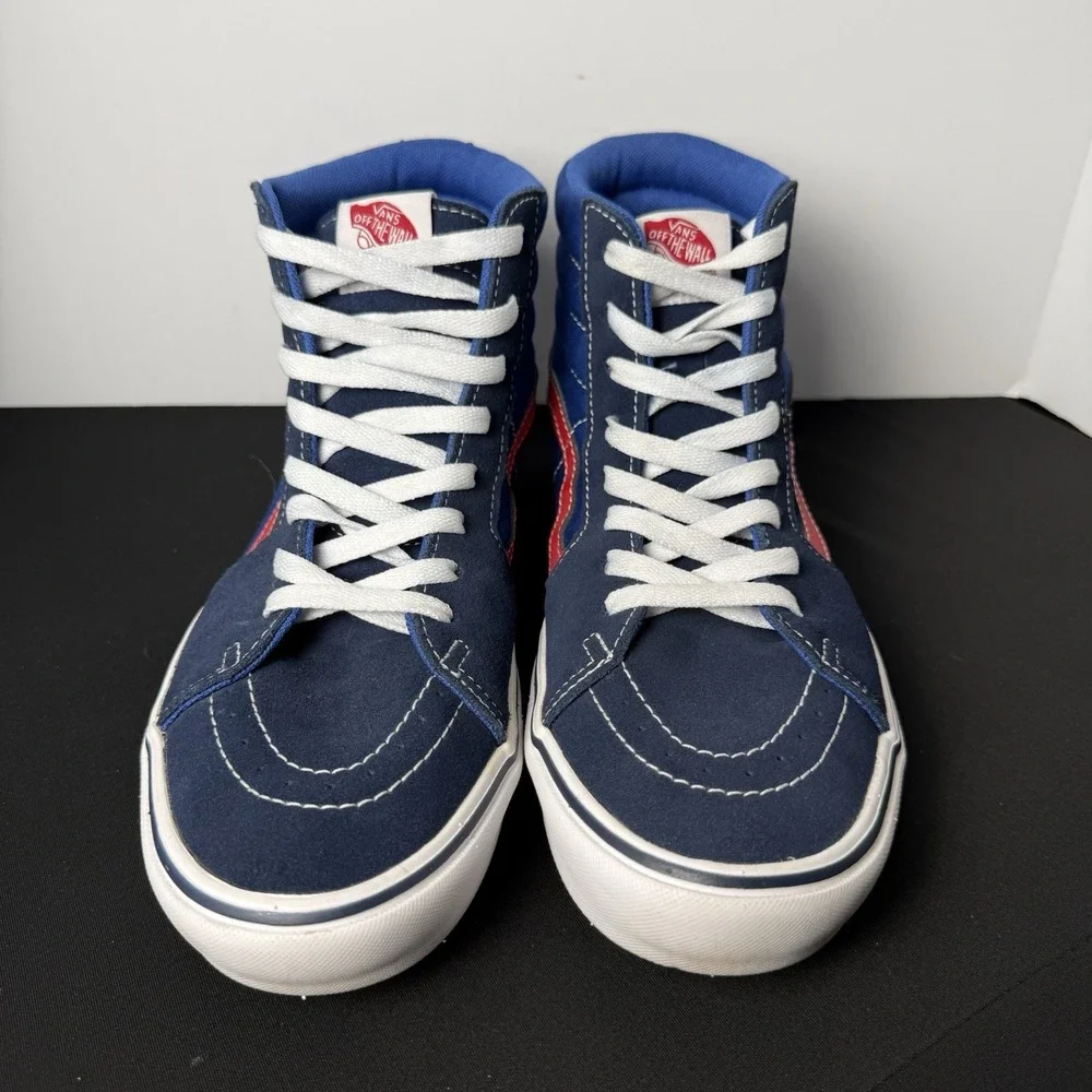 Vans Shoes Men's Size 10 Sk8-Hi Athletic Blue Red Skate Comfort Hi Top Sneaker